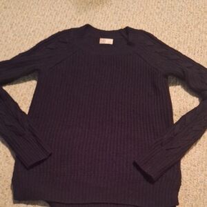SO Women's Dark Blue Cable Knit Sweater